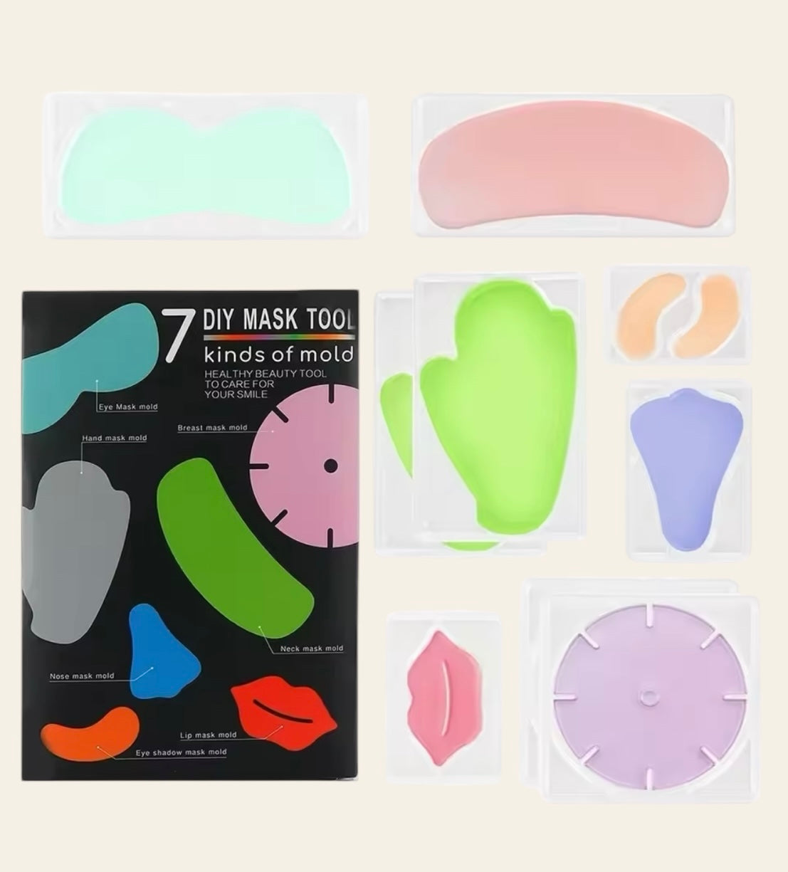 Set de 7 Moules Multi-Zones – Accessoires pour Masques ÉPURÉA